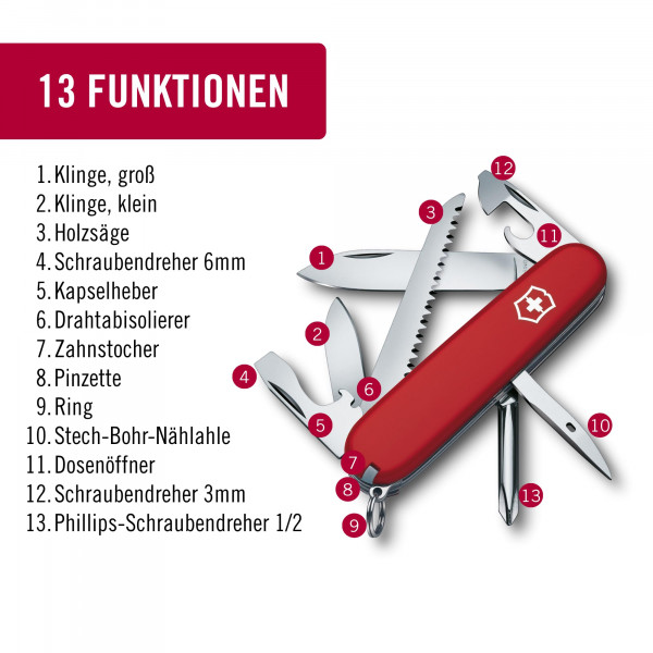 Victorinox Schweizer Taschenmesser HIKER 13 Funktionen